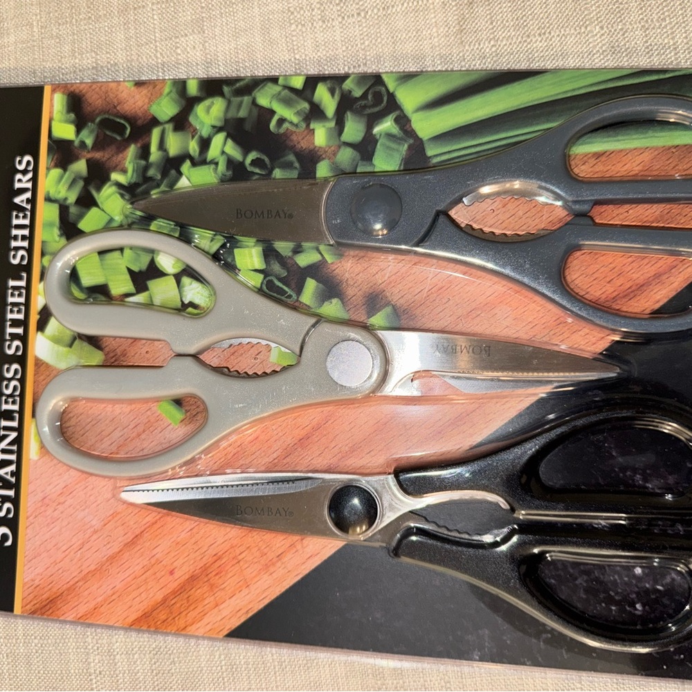 Bombay Silver and Black Shears Trio